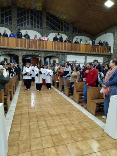 Fé e devoção marcam o 7º dia da Novena em honra a Nossa Senhora Aparecida em Laranjeiras do Sul